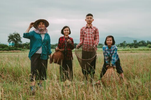 Traditionelle Familie in Thailand
