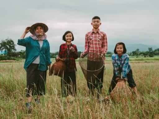Traditionelle Familie in Thailand