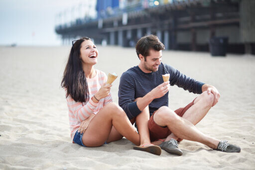 Flirten am Strand