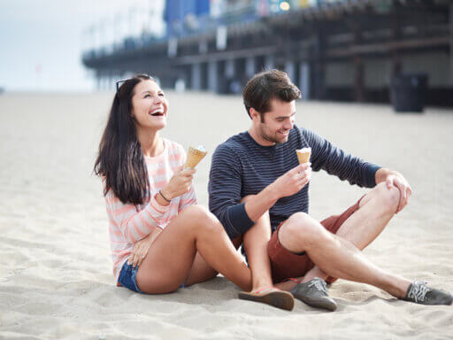 Flirten am Strand