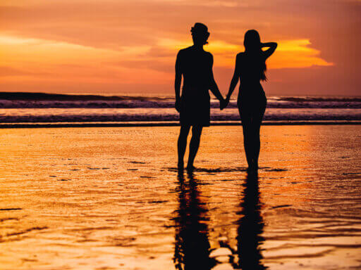 Liebespaar am Strand
