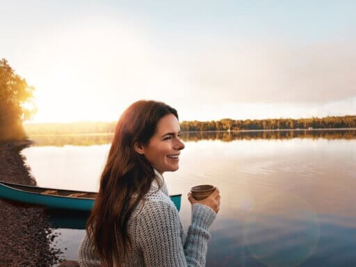 Frau in Finnland