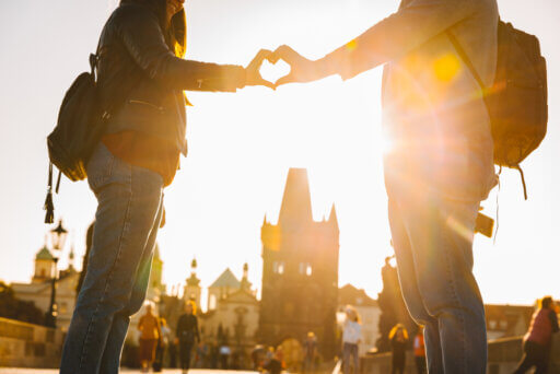 Paar in Prag