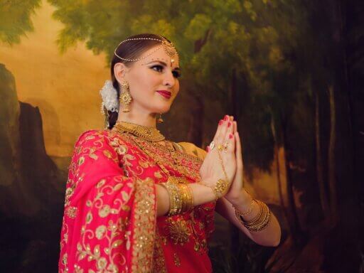 Indische Frau im Sari